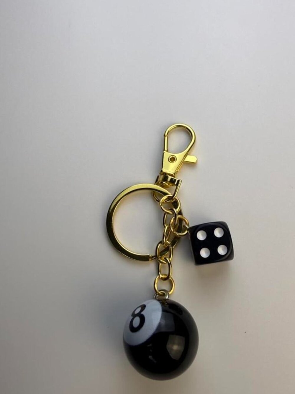 Gold Dice Keychain - Picture 4 of 4